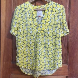 Delicate Yellow Lemon Dressy Blouse (3 of 52, Conversations by Anthropologie)